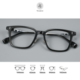  Gọng kính Zay Eyewear 8152 dáng Vuông nhựa acetate titanium 16.4g phong cách Hàn Quốc 