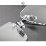  Gọng khoan không viền 0603 dáng đa giác titanium cao cấp 