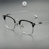  Gọng kính nửa khung Chrome Hearts Sorton dáng vuông titanium cao cấp fullbox 