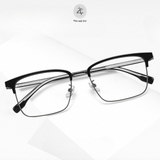  Gọng kính Zay Eyewear 85001 dáng vuông nửa khung Titanium phong cách Hàn Quốc 