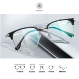  Gọng kính nửa khung 3226 dáng vuông titanium cao cấp 