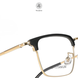  Gọng kính Zay Eyewear 95043 dáng vuông nửa khung Titanium phong cách Hàn Quốc 