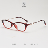 Gọng kính Zay Eyewear G6025 dáng mắt mèo TR90 phong cách Hàn Quốc 