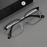  Gọng kính nửa khung 8096 dáng vuông titanium cao cấp 