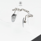  Gọng khoan không viền Chrome Hearts CH8131 dáng tròn titanium cao cấp full box 