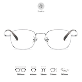  Gọng kính Zay Eyewear 124210 dáng vuông titanium phong cách Hàn Quốc 