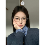  Gọng kính Zay Eyewear 98674 dáng chữ nhật titanium phong cách Hàn Quốc 