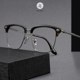  Gọng kính nửa khung Chrome Hearts CH5543 dáng vuông titanium cao cấp fullbox 