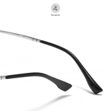  Gọng kính nửa khung Zay Eyewear 15243 dáng tròn titanium phong cách Hàn Quốc 