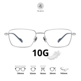  Gọng kính Zay Eyewear 81016ST dáng vuông Titanium 10g phong cách Hàn Quốc 