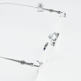 Gọng khoan không viền Chrome Hearts CH2067 dáng đa giác titanium cao cấp full box 