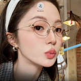  Gọng kính Zay Eyewear 08165 dáng oval Titanium phong cách Hàn Quốc 