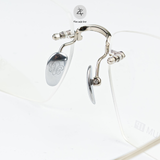  Gọng khoan không viền Chrome Hearts CH8086 dáng lục giác titanium cao cấp full box 