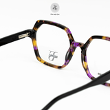  Gọng kính Zay Eyewear Tortoise dáng đa giác nhựa acetate phong cách Hàn Quốc 