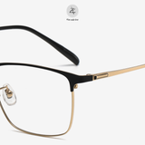  Gọng kính Zay Eyewear 98610 dáng vuông nửa khung Titanium phong cách Hàn Quốc 