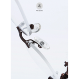  Gọng khoan không viền Vivienne Westwood 12202 dáng mắt mèo titanium cao cấp 