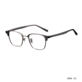  Gọng kính nửa khung 8902 dáng vuông nhựa & titanium cao cấp 