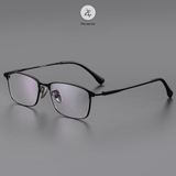  Gọng kính nửa khung Zay Eyewear J85941 dáng chữ nhật titanium phong cách Hàn Quốc 
