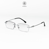  Gọng khoan không viền 69053-99 dáng chữ nhật titanium dẻo cao cấp 