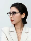  Gọng kính nửa khung Chrome Hearts CH8224 dáng vuông titanium cao cấp fullbox 