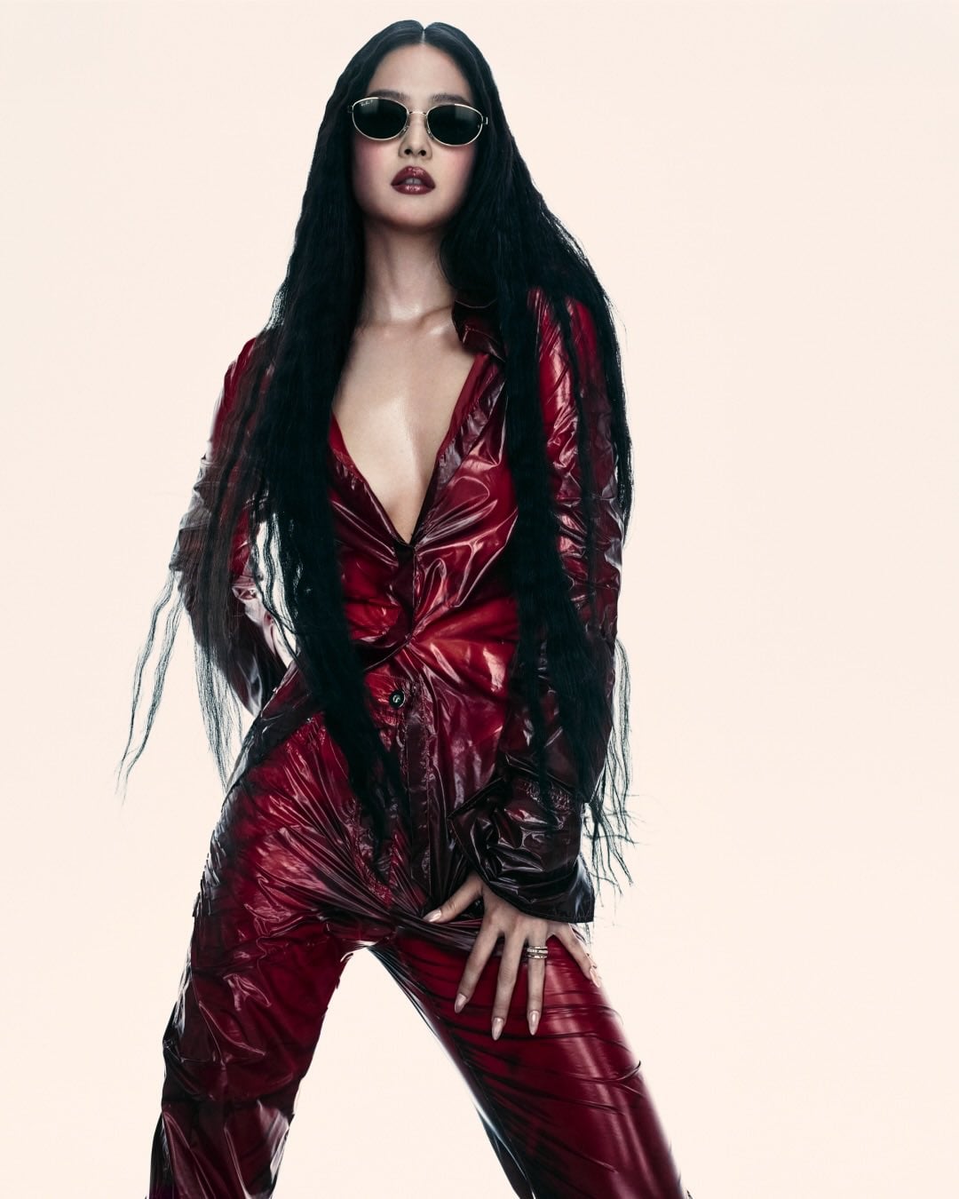  Kính mát RayBan x Jennie 0RB3774D dáng oval kim loại chính hãng fullbox 