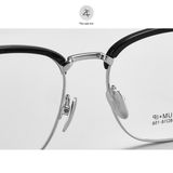  Gọng kính Zay Eyewear 6031 dáng vuông nửa khung Titanium phong cách Hàn Quốc 