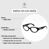  Gọng kính Chrome Hearts CH8295 dáng mắt mèo nhựa acetate cao cấp fullbox 
