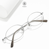  Gọng kính Zay Eyewear 93805 dáng oval titanium phong cách Hàn Quốc 