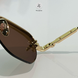  Kính mát Chrome Hearts Prosted dáng đa giác titanium cao cấp fullbox 