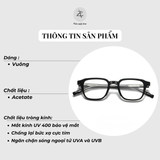  Gọng kính Zay Eyewear F22246 dáng vuông nhựa TR90 phong cách hàn quốc 