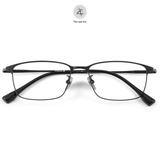  Gọng kính nửa khung Zay Eyewear J85941 dáng chữ nhật titanium phong cách Hàn Quốc 