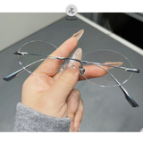  Gọng khoan không viền 131ZM dáng oval titanium cao cấp 