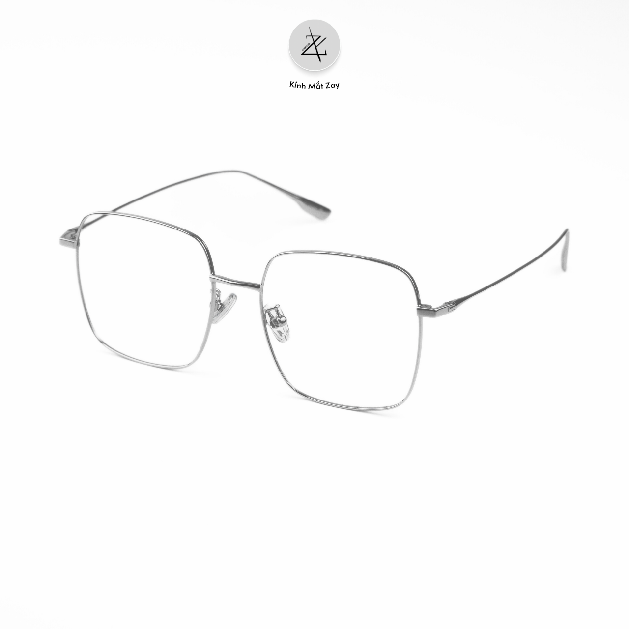  Gọng kính Zay Eyewear 121219 dáng vuông titanium phong cách thời trang cao cấp 