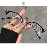  Gọng kính Zay Eyewear 18243 dáng tròn nửa khung phong cách hàn quốc 