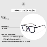  Gọng kính Zay Eyewear 86012 dáng vuông nhựa TR90 phong cách hàn quốc 