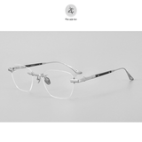 Gọng khoan không viền DEX 014 dáng vuông titanium cao cấp