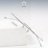  Gọng khoan không viền 6017 dáng đa giác titanium cao cấp 