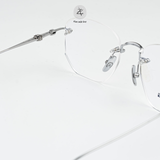  Gọng khoan không viền Chrome Hearts CH2067 dáng đa giác titanium cao cấp full box 