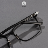  Gọng kính Chrome Hearts You Re Late dáng vuông titanium cao cấp fullbox 