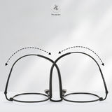  Gọng kính Zay Eyewear 18091 dáng tròn titanium phong cách Hàn Quốc 