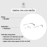 Gọng kính Zay Eyewear 233722 dáng đa giác titanium cao cấp