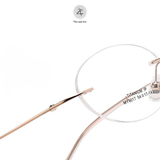  Gọng khoan không viền 9019 dáng oval titanium cao cấp 