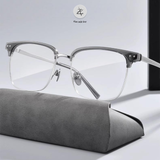  Gọng kính nửa khung BV 81036 dáng vuông titanium cao cấp 
