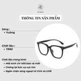  Gọng kính Zay Eyewear 9003 dáng vuông nhựa TR90 phong cách hàn quốc 