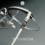  Gọng kính nửa khung Chrome Hearts Sorton dáng vuông titanium cao cấp fullbox 