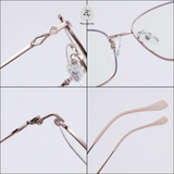  Gọng kính Zay Eyewear M90178 dáng đa giác kim loại phong cách hàn quốc 