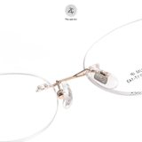  Gọng khoan không viền MY9017 dáng oval titanium cao cấp 