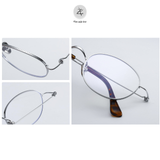  Gọng kính Zay Eyewear 30911Y dáng oval Titanium phong cách Hàn Quốc 