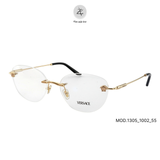  Gọng kính khoan không viền Versace 1305 dáng mắt mèo chính hãng fullbox 