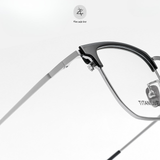  Gọng kính Zay Eyewear 88076 dáng vuông nửa khung Titanium phong cách Hàn Quốc 